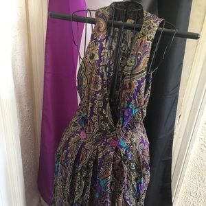 Beautiful Purple Paisley 70s Dress